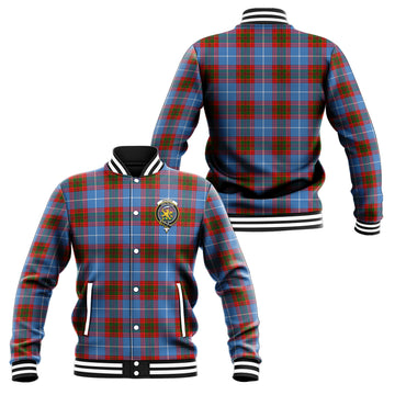 Newton Tartan Baseball Jacket with Family Crest