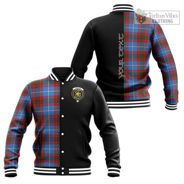 Newton Tartan Baseball Jacket with Family Crest and Half Of Me Style Unisex - Tartan Vibes Clothing