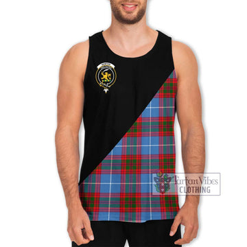 Newton Tartan Men's Tank Top with Family Crest and Military Logo Style Men - Tartan Vibes Clothing