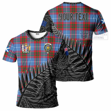 Newton Crest Tartan T-Shirt with New Zealand Silver Fern Half Style Kid's Shirt - Tartan Vibes Clothing