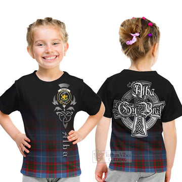 Newton Tartan Kid T-Shirt Featuring Alba Gu Brath Family Crest Celtic Inspired - Tartan Vibes Clothing