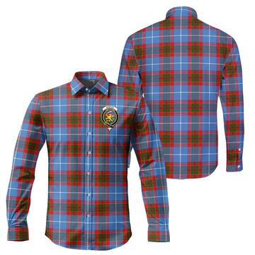 Newton Tartan Long Sleeve Button Up Shirt with Family Crest