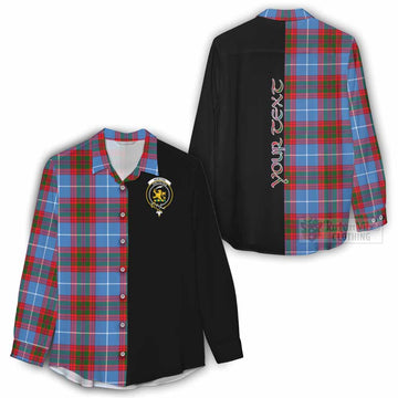 Newton Tartan Women's Casual Shirt with Family Crest and Half Of Me Style - Tartan Vibes Clothing