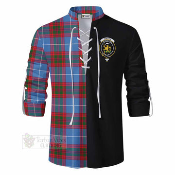 Newton Tartan Ghillie Kilt Shirt with Family Crest and Half Of Me Style - Tartan Vibes Clothing