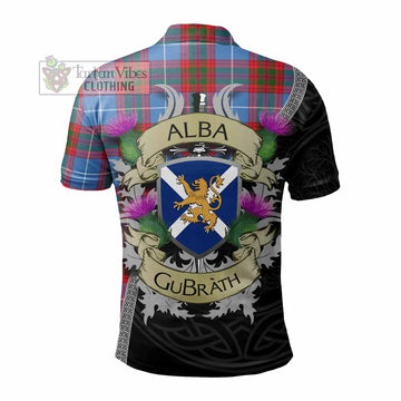 Newton Tartan Family Crest Polo Shirt Lion Rampant Royal Thistle Shield Celtic Inspired - Tartan Vibes Clothing