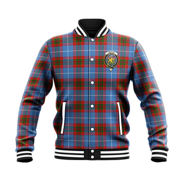 Newton Tartan Baseball Jacket with Family Crest