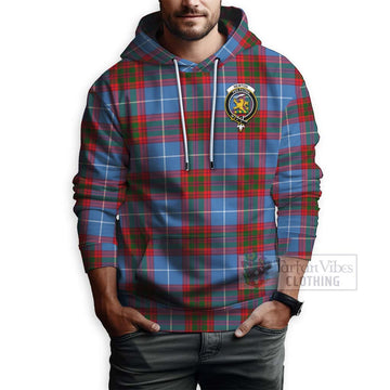 Newton Tartan Hoodie with Family Crest and Bearded Skull Holding Bottles of Whiskey - Tartan Vibes Clothing