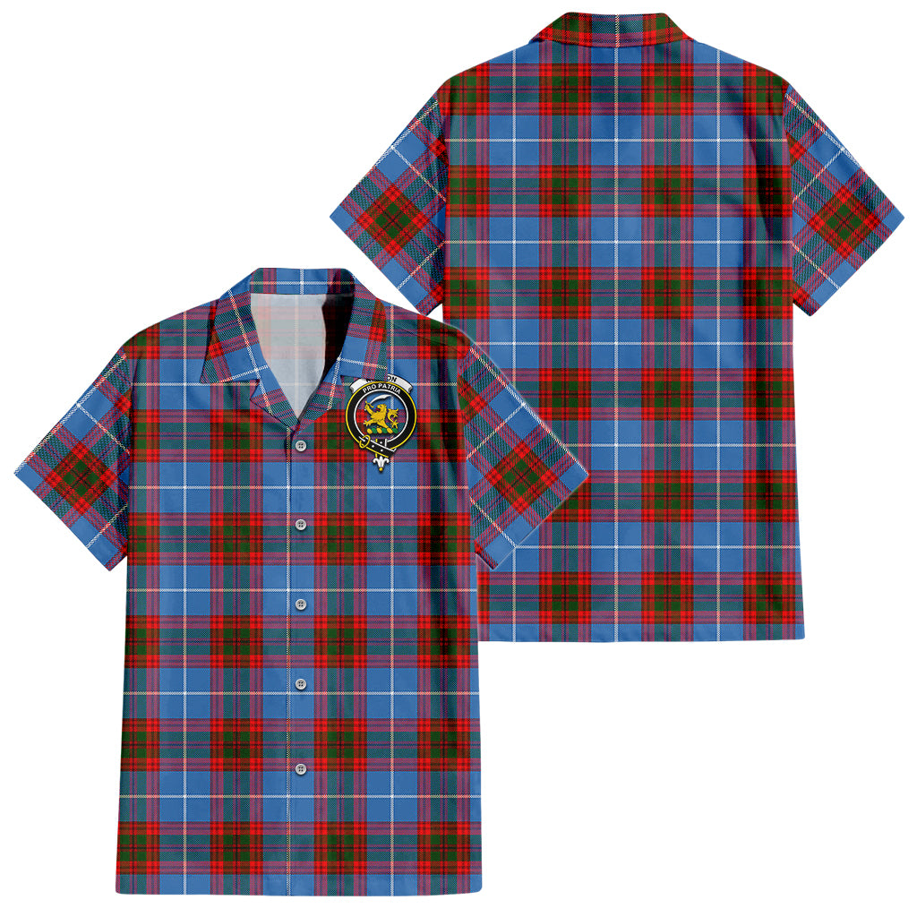 newton-tartan-short-sleeve-button-down-shirt-with-family-crest