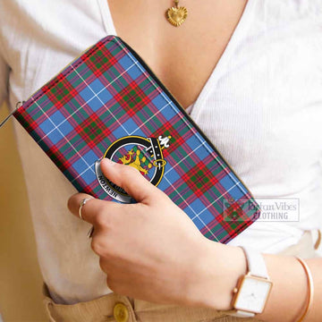 Tartan Vibes Clothing Newton Tartan Women's Leather Wallet with Family Crest
