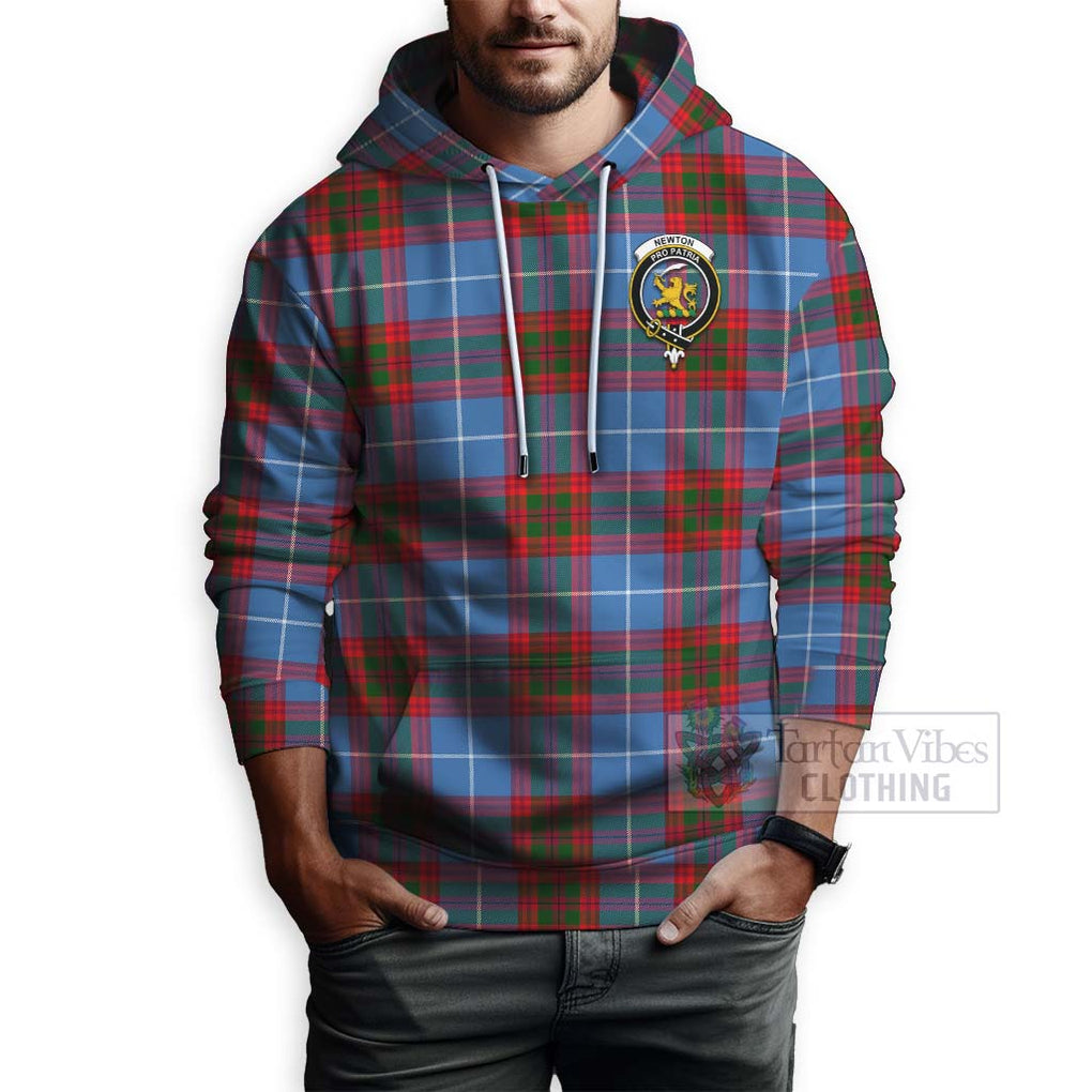 Newton Tartan Hoodie with Family Crest Celtic Skull Style - Tartan Vibes Clothing