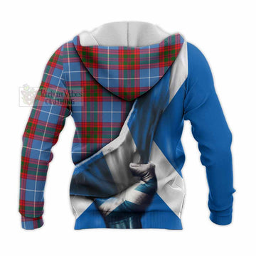 Newton Tartan Knitted Hoodie with Family Crest Scotland Patriotic Style - Tartan Vibes Clothing
