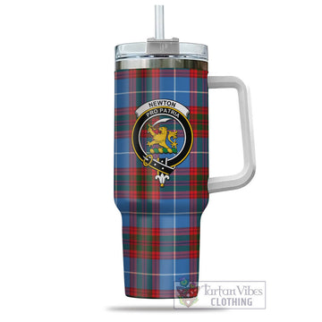 Newton Tartan Tumbler with Handle with Family Crest - Tartan Vibes Clothing