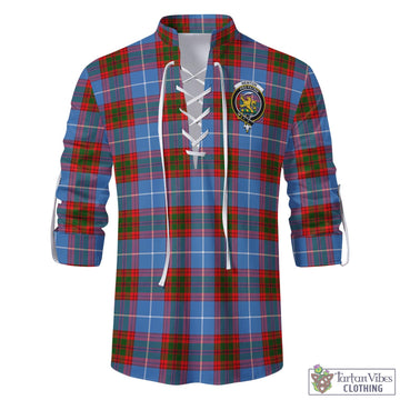 Newton Tartan Men's Scottish Traditional Jacobite Ghillie Kilt Shirt with Family Crest - Tartan Vibes Clothing