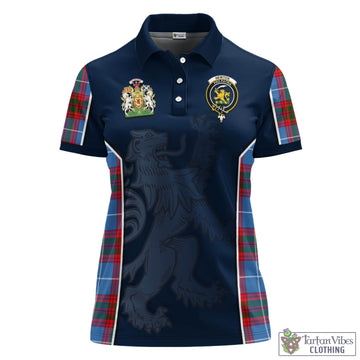 Newton Tartan Women's Polo Shirt with Family Crest and Lion Rampant Vibes Sport Style