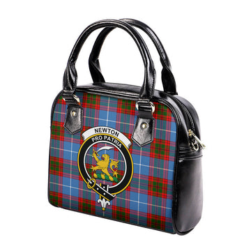 Newton Tartan Shoulder Handbags with Family Crest - Tartan Vibes Clothing