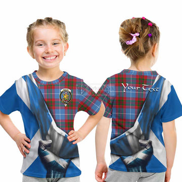 Newton Tartan Kid T-Shirt with Family Crest Scotland Patriotic Style - Tartan Vibes Clothing