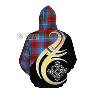 Newton Tartan Cotton Hoodie with Family Crest and Celtic Symbol Style Pullover Hoodie - Tartan Vibes Clothing
