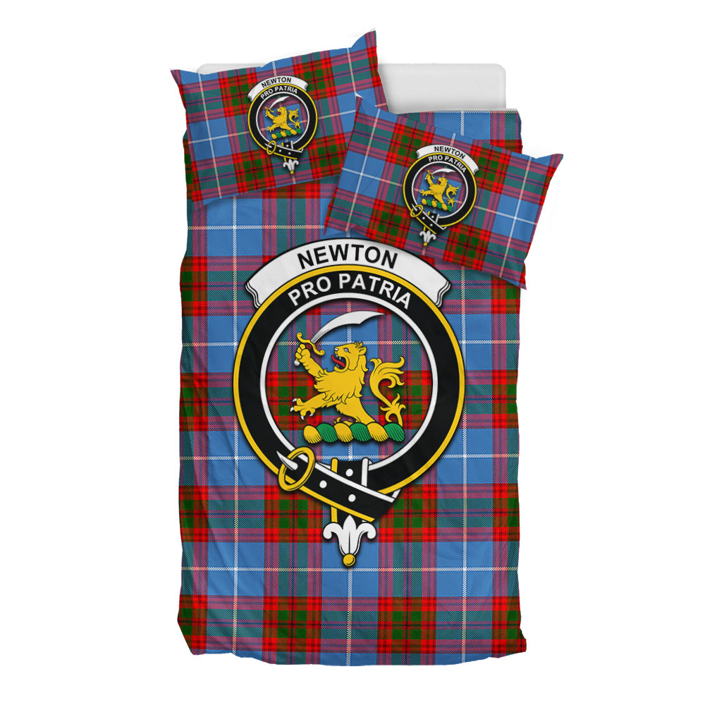 Newton Tartan Bedding Set with Family Crest - Tartan Vibes Clothing