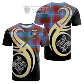 Newton Tartan Cotton T-shirt with Family Crest and Celtic Symbol Style Kid's Shirt - Tartan Vibes Clothing