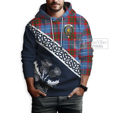 Newton Tartan Hoodie Featuring Thistle and Scotland Map - Tartan Vibes Clothing