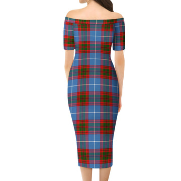 Newton Tartan Off Shoulder Lady Dress - Tartan Vibes Clothing