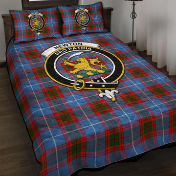 Newton Tartan Quilt Bed Set with Family Crest - Tartan Vibes Clothing