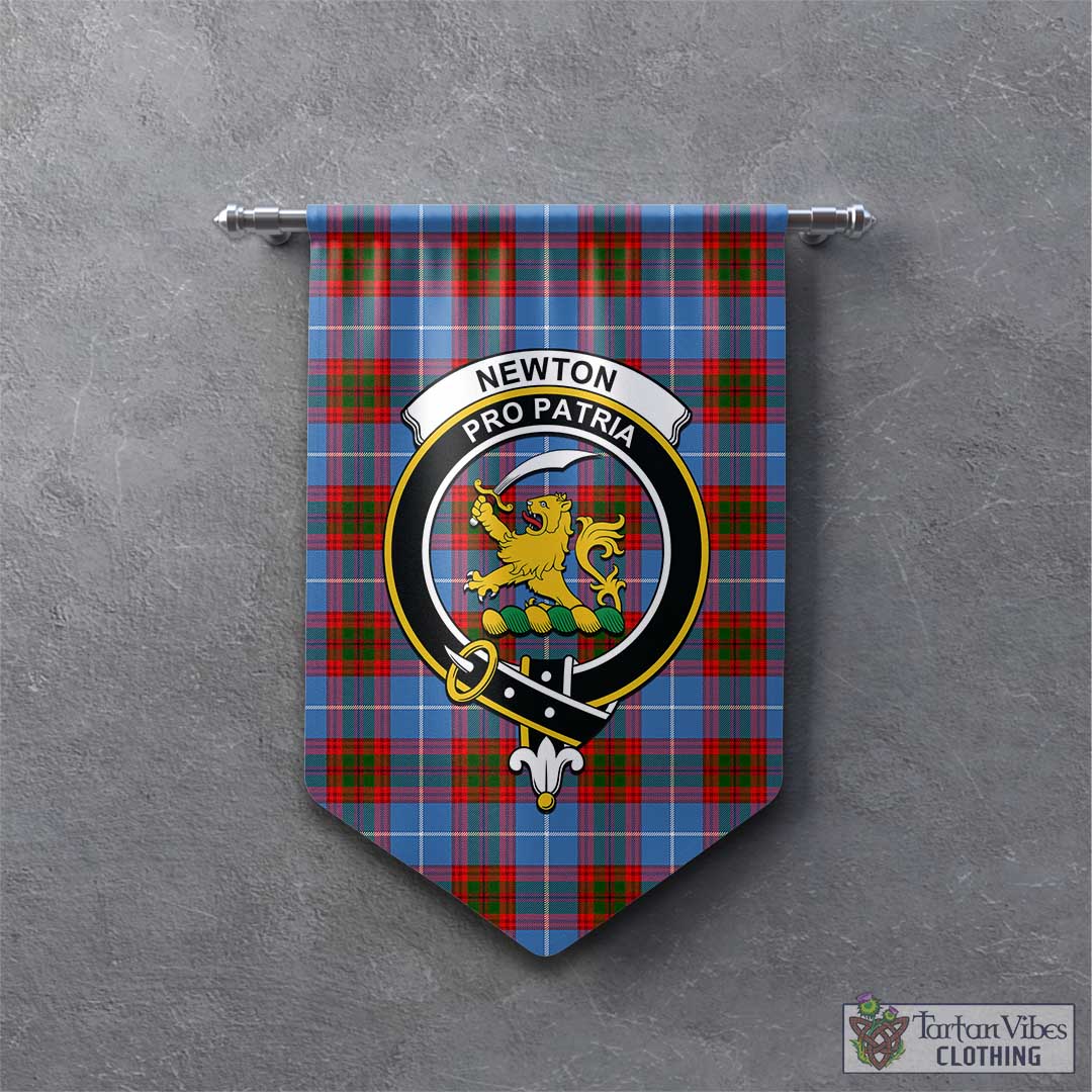Newton Tartan Gonfalon, Tartan Banner with Family Crest - Tartan Vibes Clothing