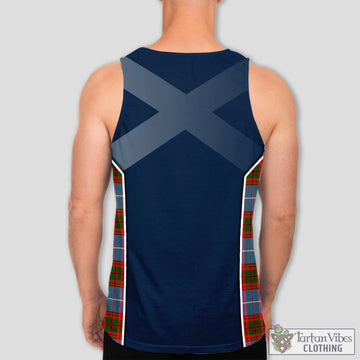 Newton Tartan Men's Tanks Top with Family Crest and Scottish Thistle Vibes Sport Style