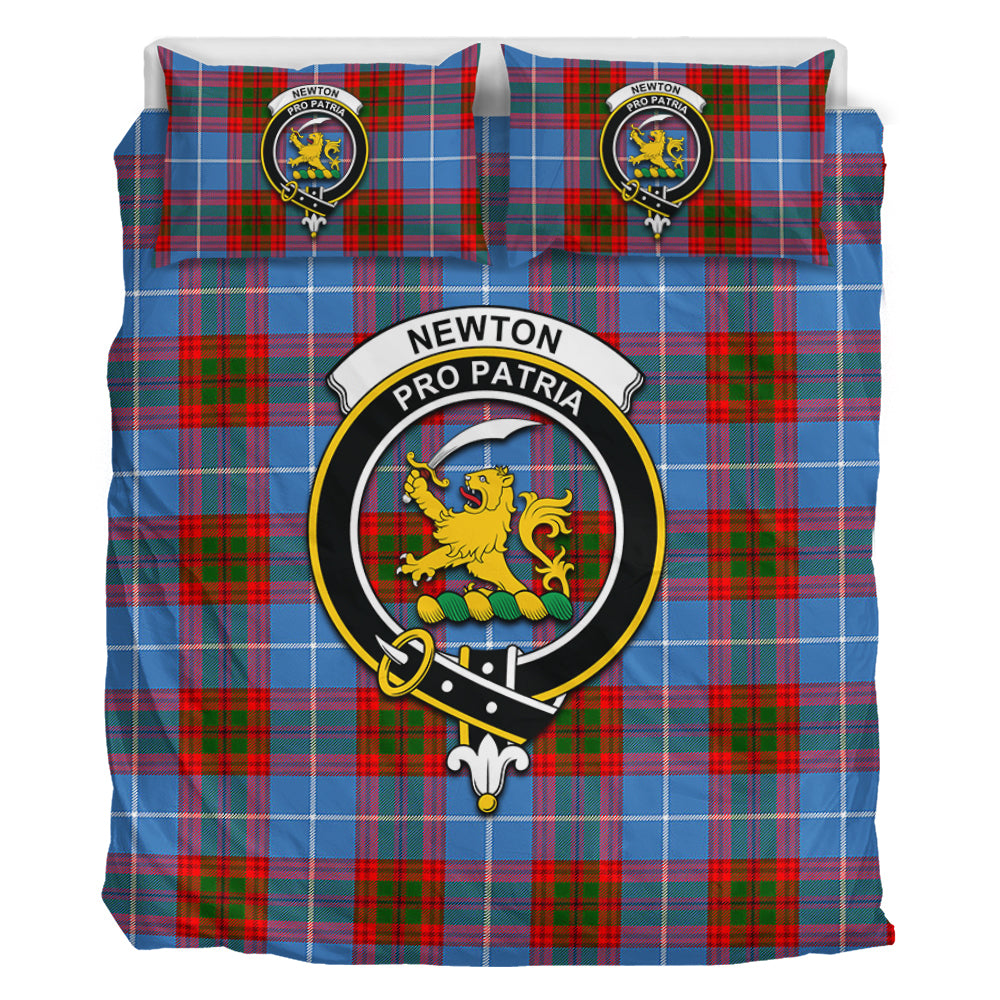 Newton Tartan Bedding Set with Family Crest - Tartan Vibes Clothing
