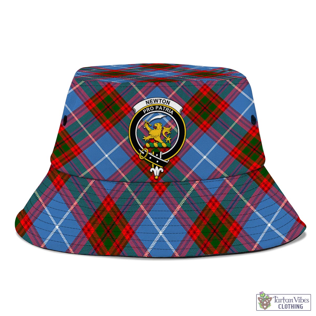 Newton Tartan Bucket Hat with Family Crest - Tartan Vibes Clothing