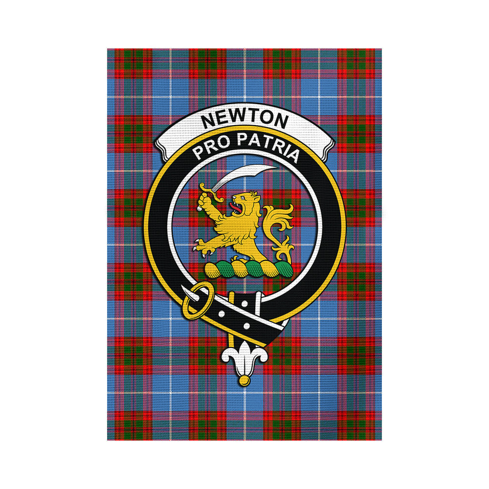 newton-tartan-flag-with-family-crest