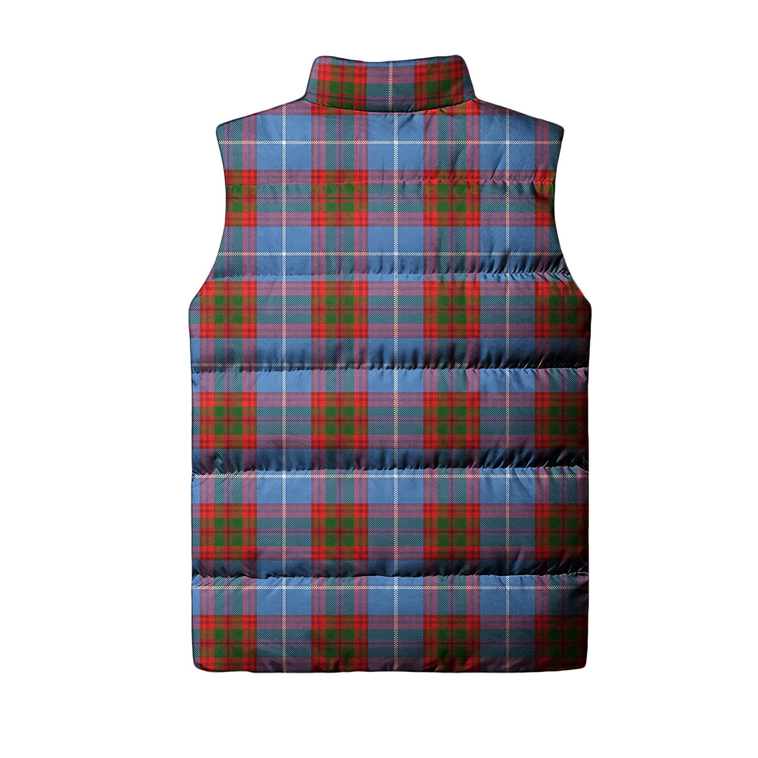 Newton Tartan Sleeveless Puffer Jacket with Family Crest - Tartanvibesclothing