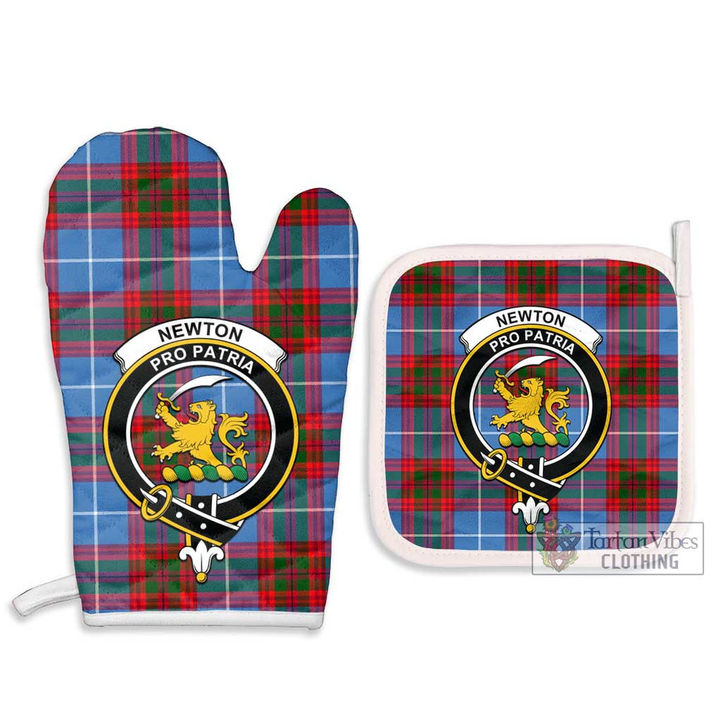 Newton Tartan Combo Oven Mitt & Pot-Holder with Family Crest - Tartan Vibes Clothing
