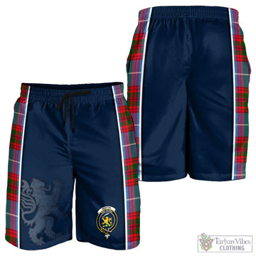 Newton Tartan Men's Shorts with Family Crest and Lion Rampant Vibes Sport Style - Tartan Vibes Clothing