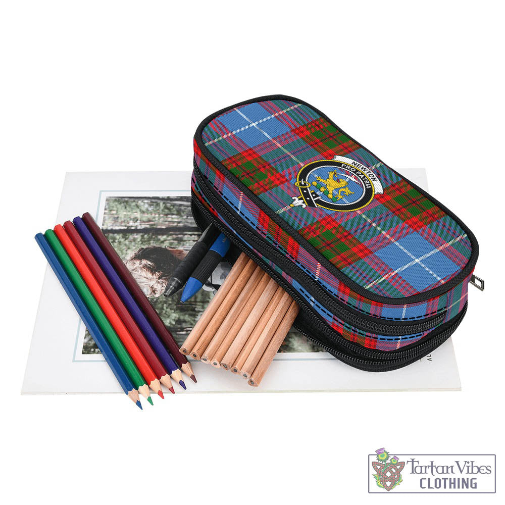 Newton Tartan Pen and Pencil Case with Family Crest - Tartan Vibes Clothing