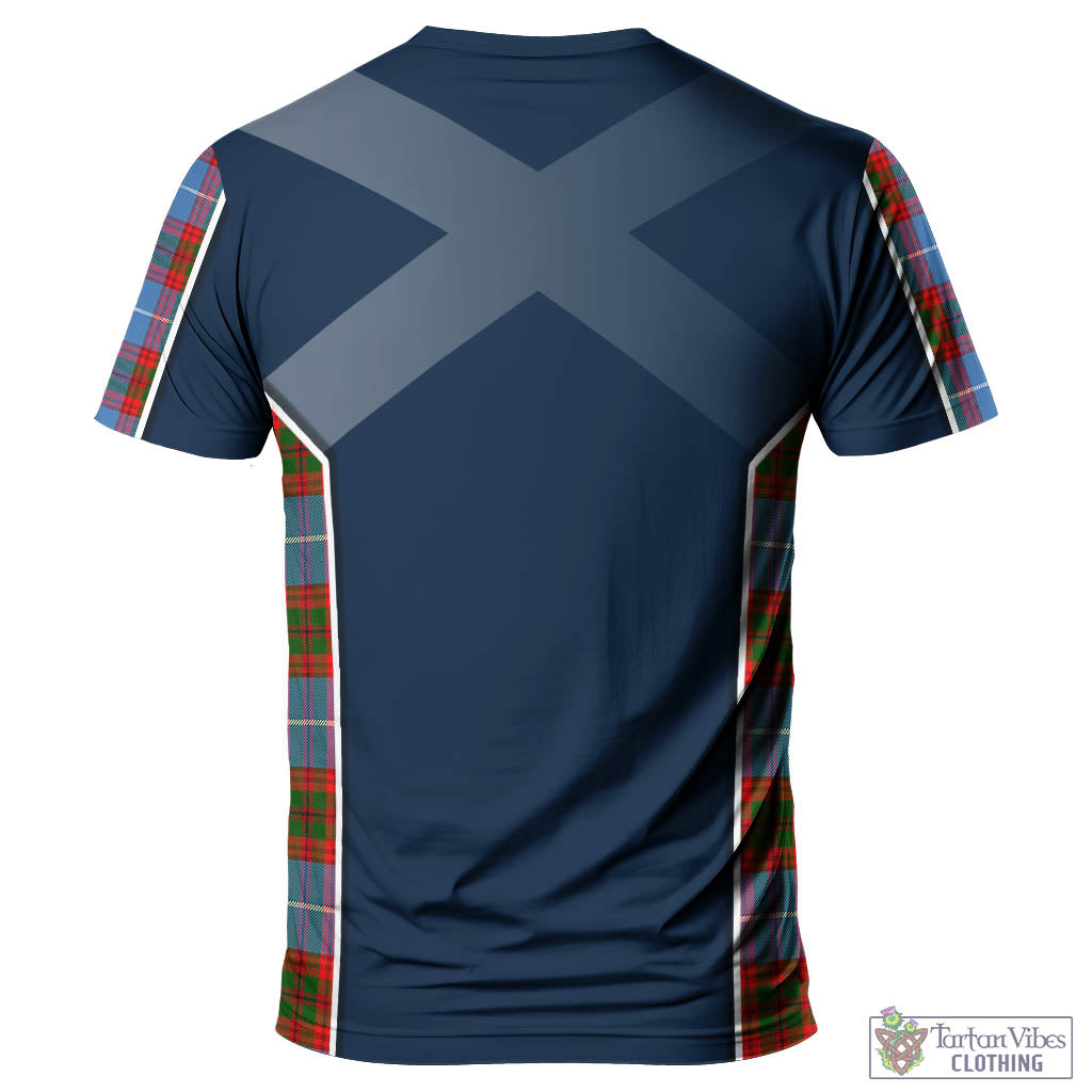 Tartan Vibes Clothing Newton Tartan T-Shirt with Family Crest and Lion Rampant Vibes Sport Style