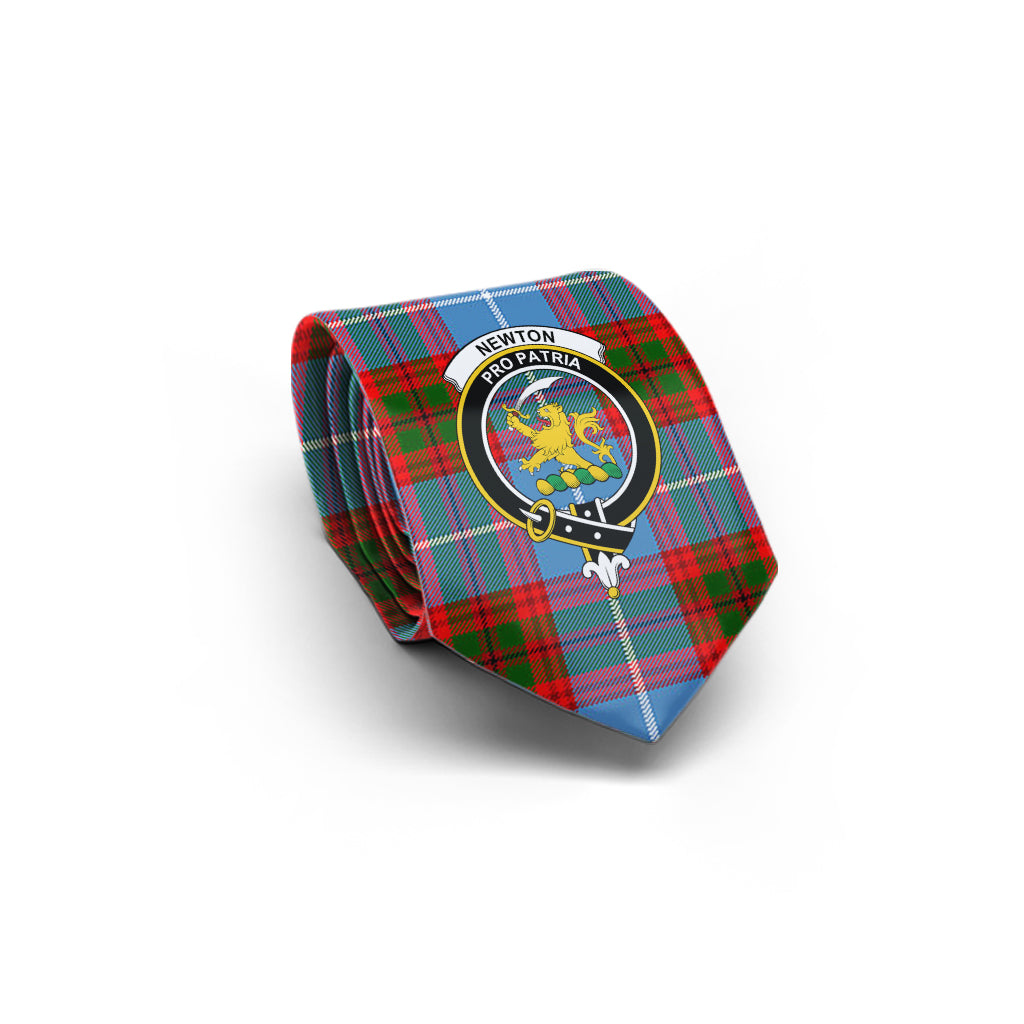 Newton Tartan Classic Necktie with Family Crest - Tartan Vibes Clothing