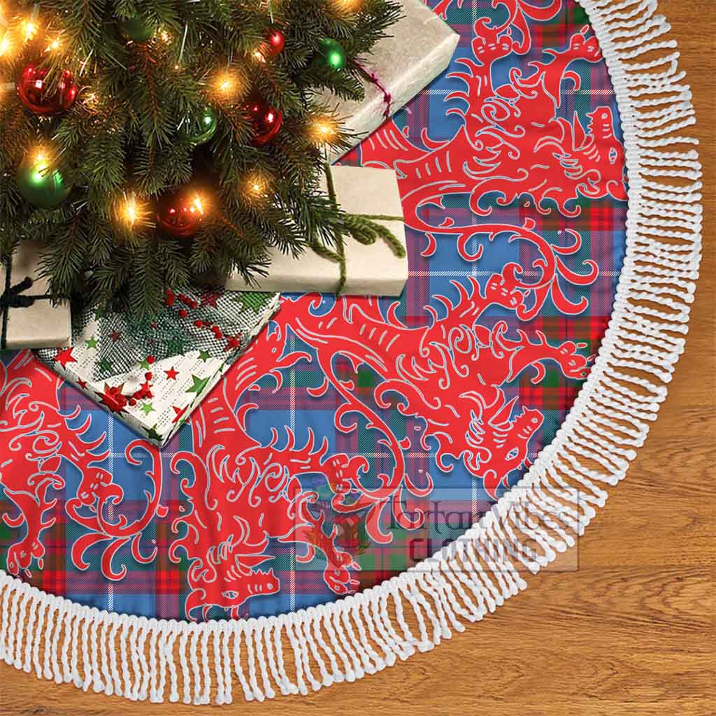 Newton Tartan Christmas Tree Skirt Lion Rampant Style - Tartan Vibes Clothing
