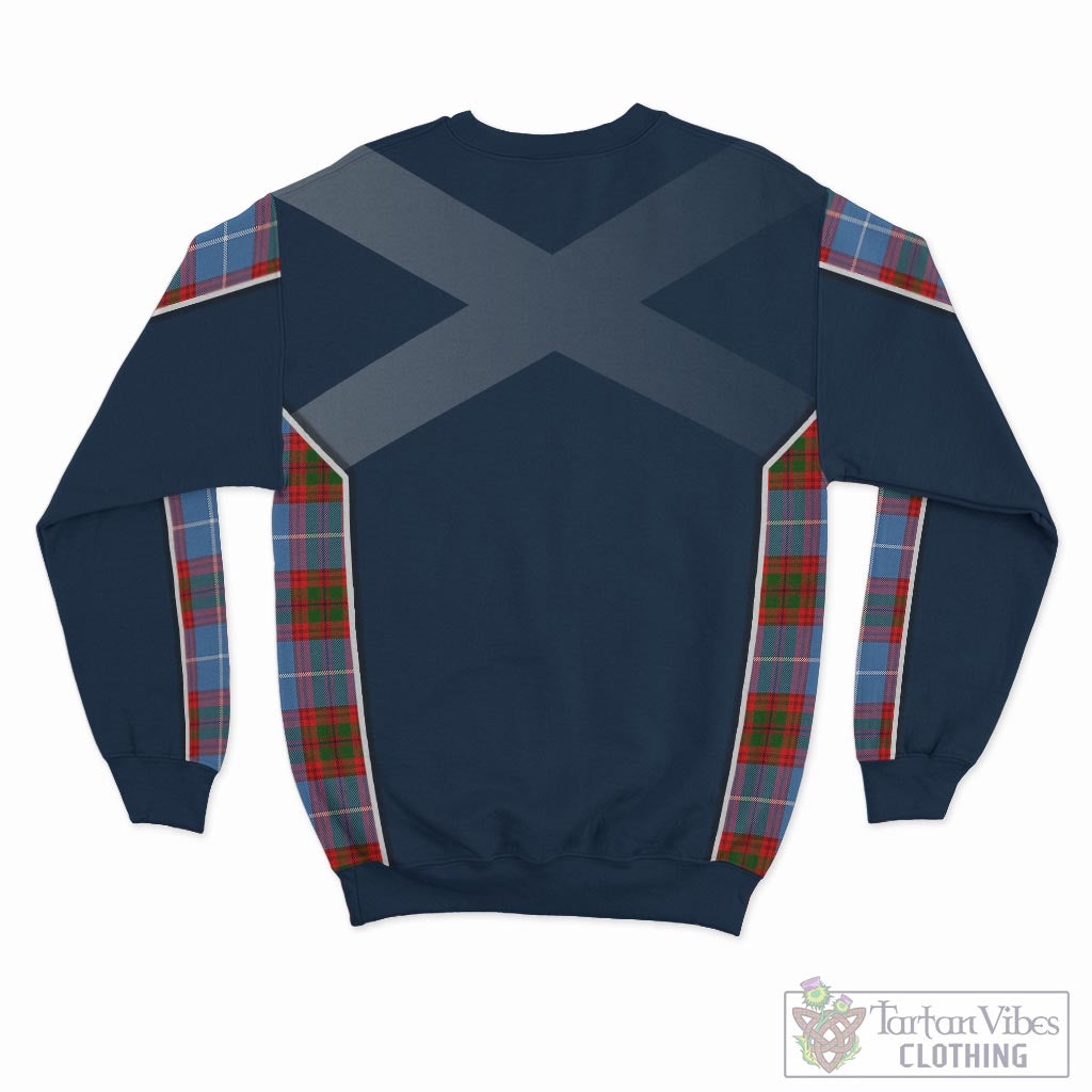 Newton Tartan Sweatshirt with Family Crest and Scottish Thistle Vibes Sport Style - Tartan Vibes Clothing