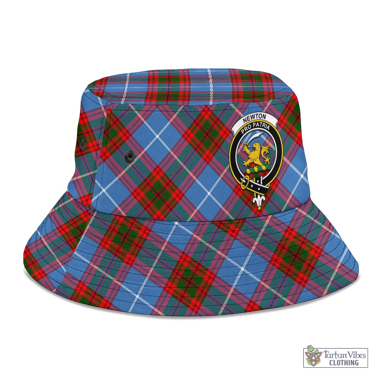 Newton Tartan Bucket Hat with Family Crest - Tartan Vibes Clothing