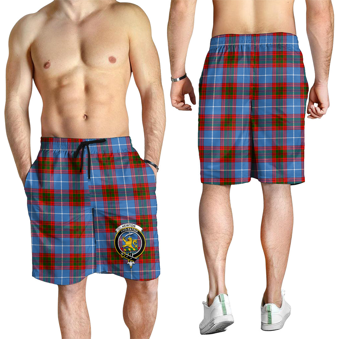 Newton Tartan Mens Shorts with Family Crest - Tartan Vibes Clothing