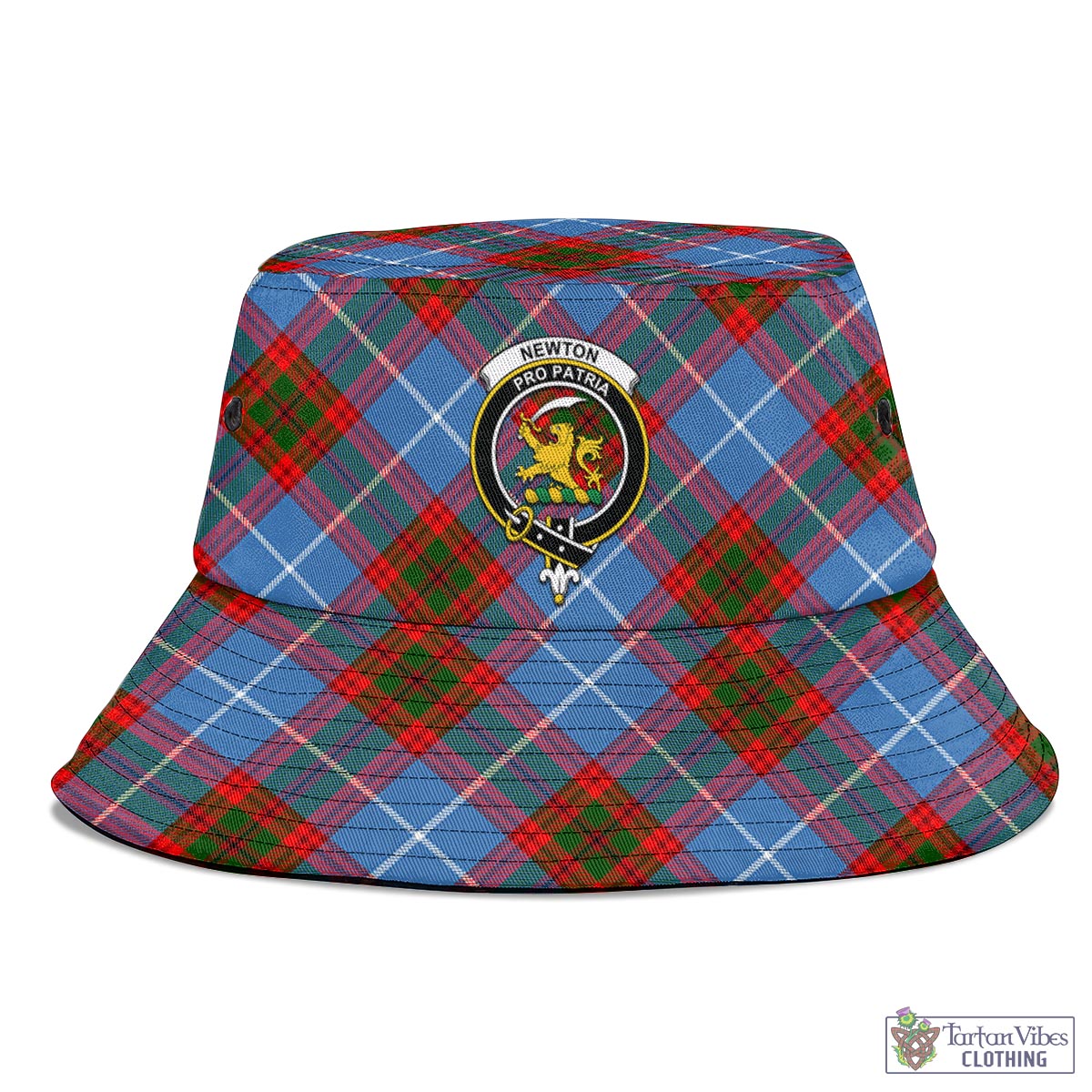 Newton Tartan Bucket Hat with Family Crest - Tartan Vibes Clothing