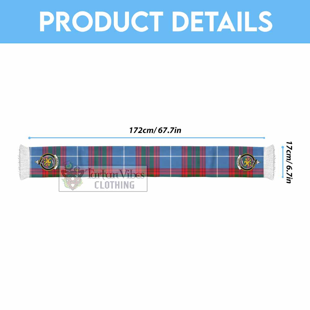 Newton Tartan Ruffneck Scarf with Family Crest - Tartan Vibes Clothing