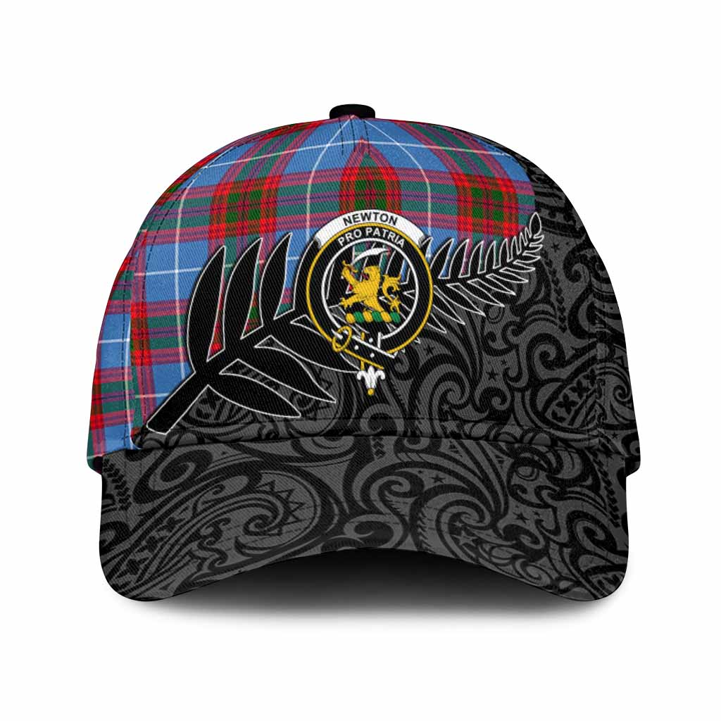 Newton Crest Tartan Classic Cap with New Zealand Silver Fern Half Style