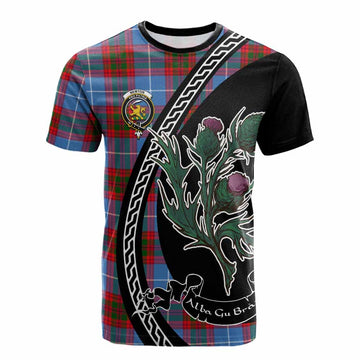 Newton Family Crest Tartan Cotton T-shirt Alba Thistle Inspired