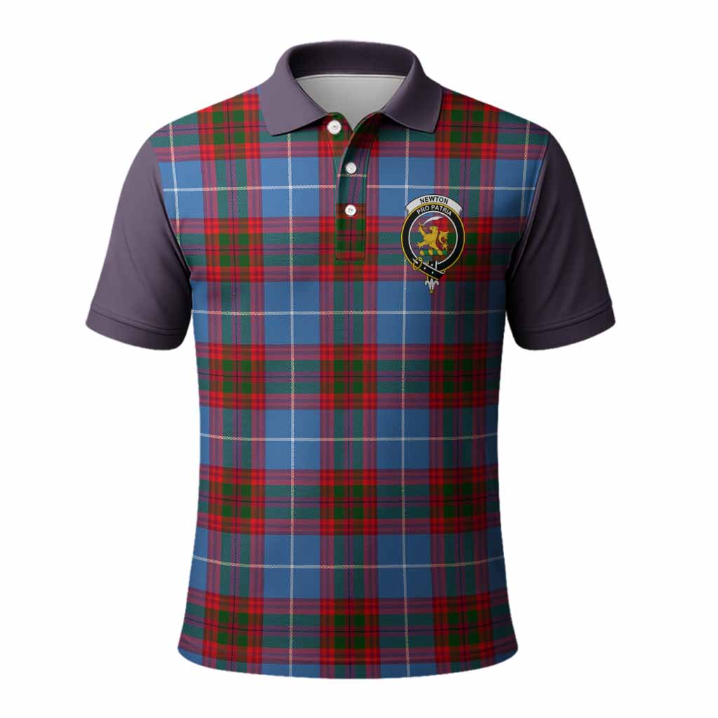 Newton Tartan Accent Polo Shirt with Family Crest