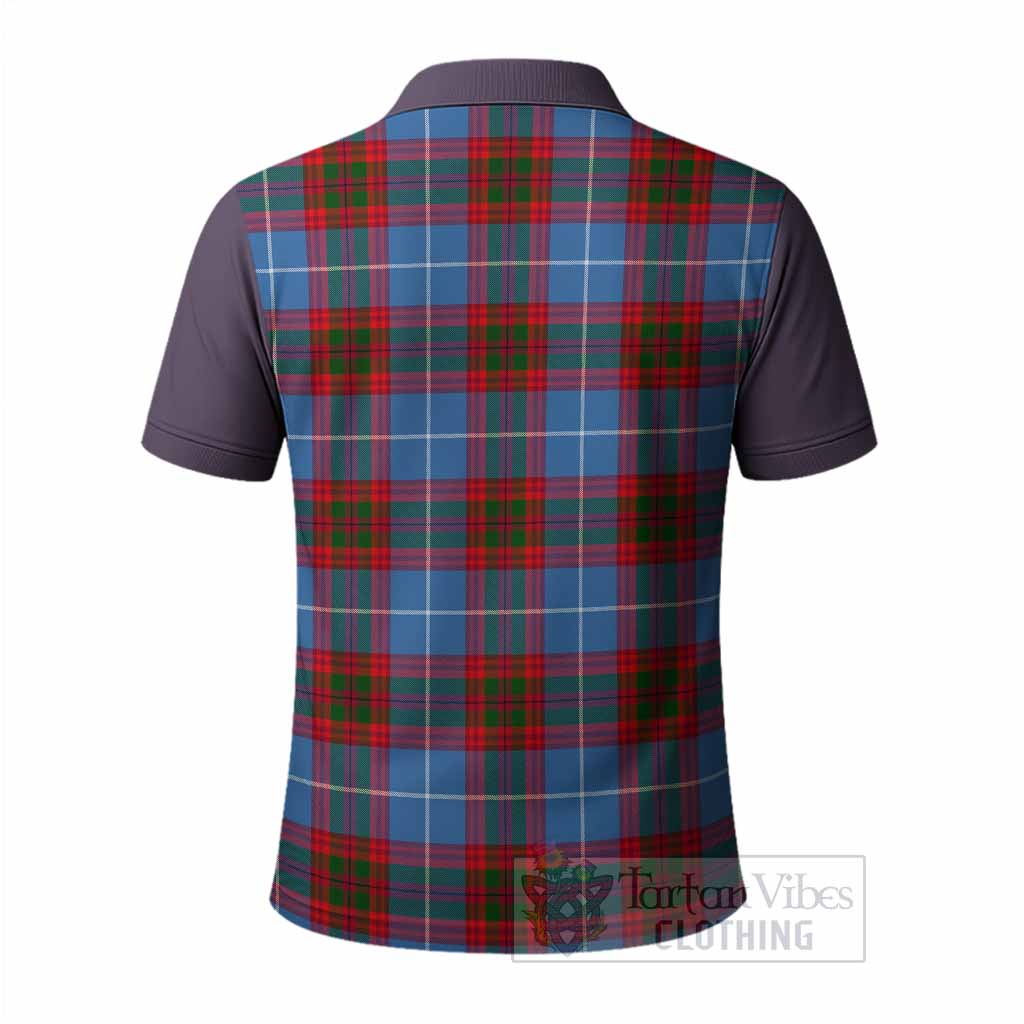 Newton Tartan Accent Polo Shirt with Family Crest
