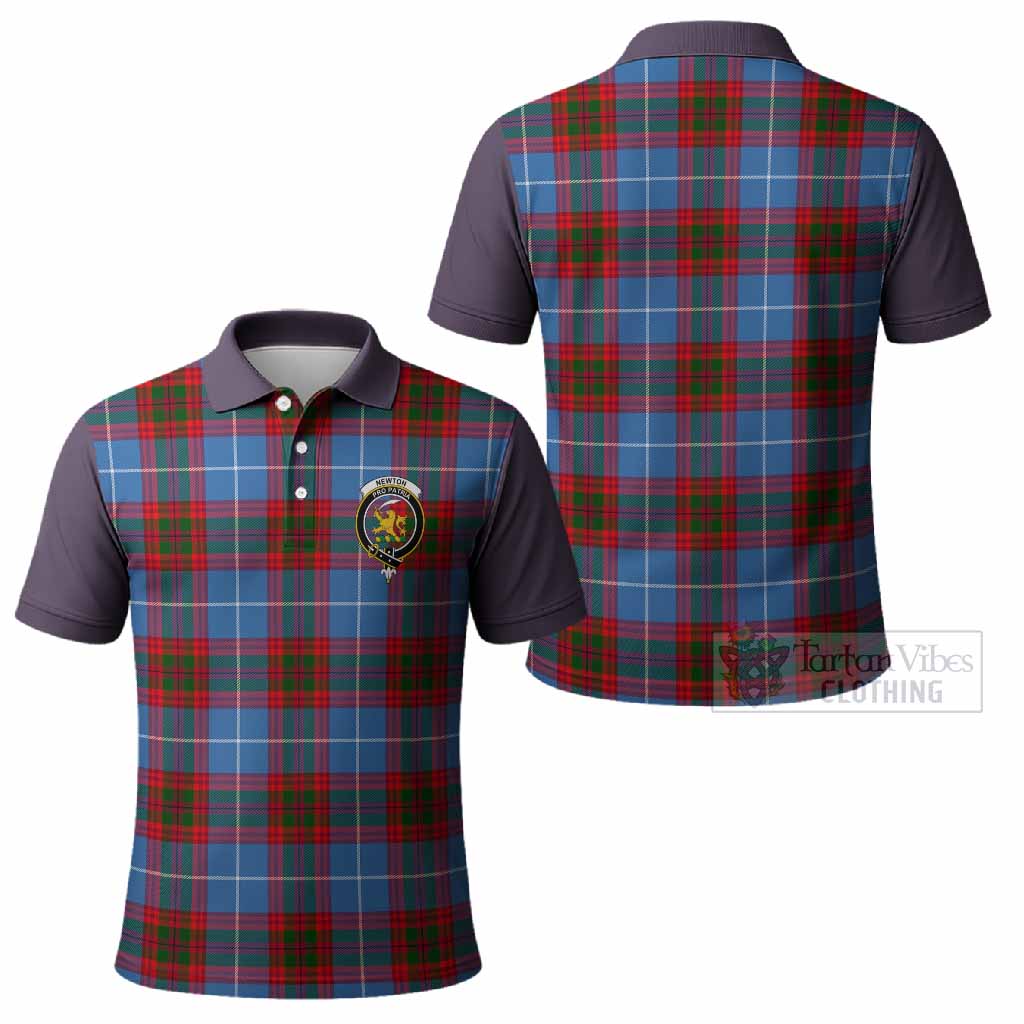 Newton Tartan Accent Polo Shirt with Family Crest