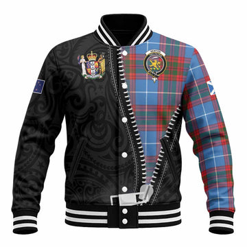 Newton Tartan Baseball Jacket New Zealand Pattern Unique Zipper Stylized