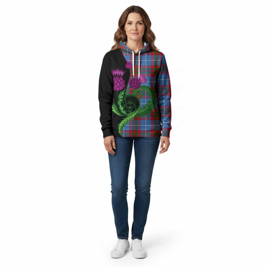 Newton Tartan Cotton Hoodie Traditional Scottish Thistle